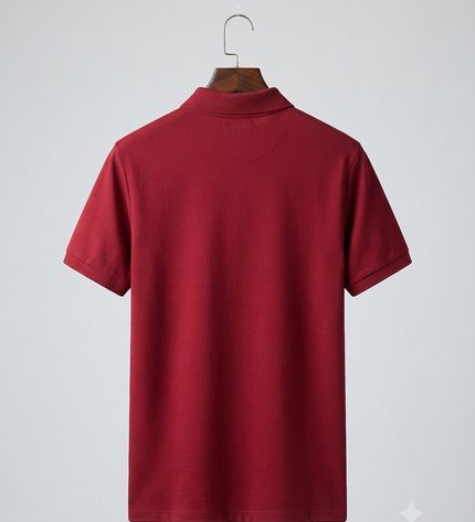Embroidered Unisex Polo T-Shirt - Maroon