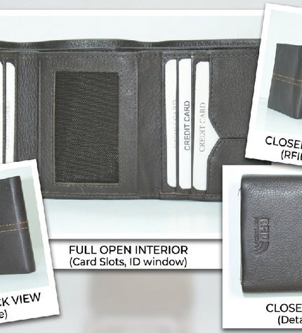Trifold -Black Wallet