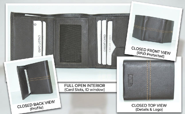 Trifold -Black Wallet