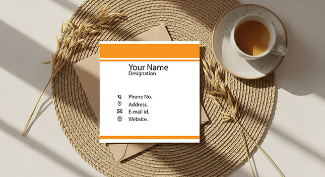 Front and back- Square bussines card