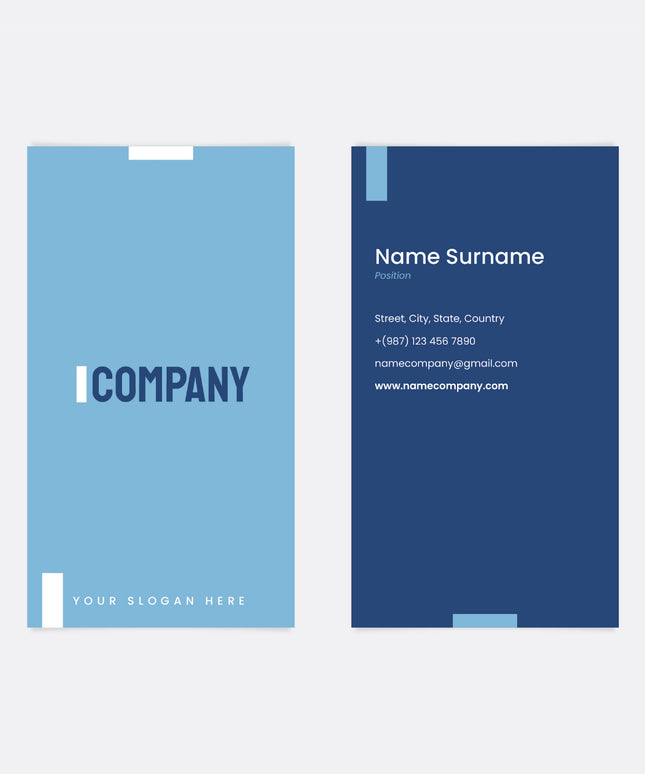 Vertical Business Cards