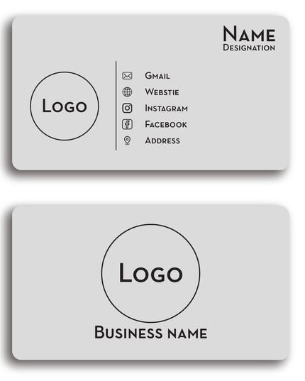 Round corner Front back business card