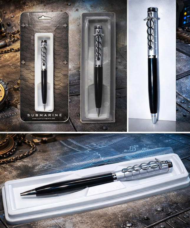 Submarine Doctor Silver Clip-Ball Pen