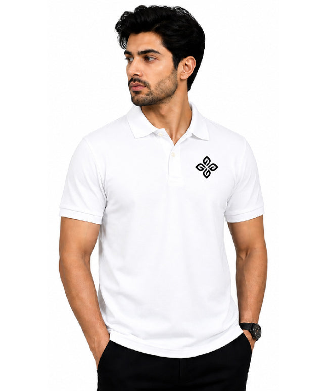 Mercerized Cotton Polo t-shirt - White