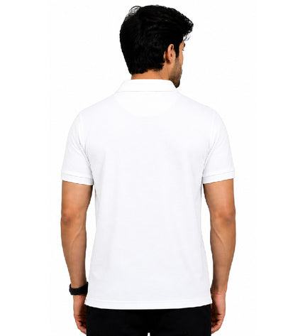 Mercerized Cotton Polo t-shirt - White