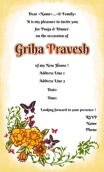 Griha Pravesh Invitations Printvenue Personalize Invitations At